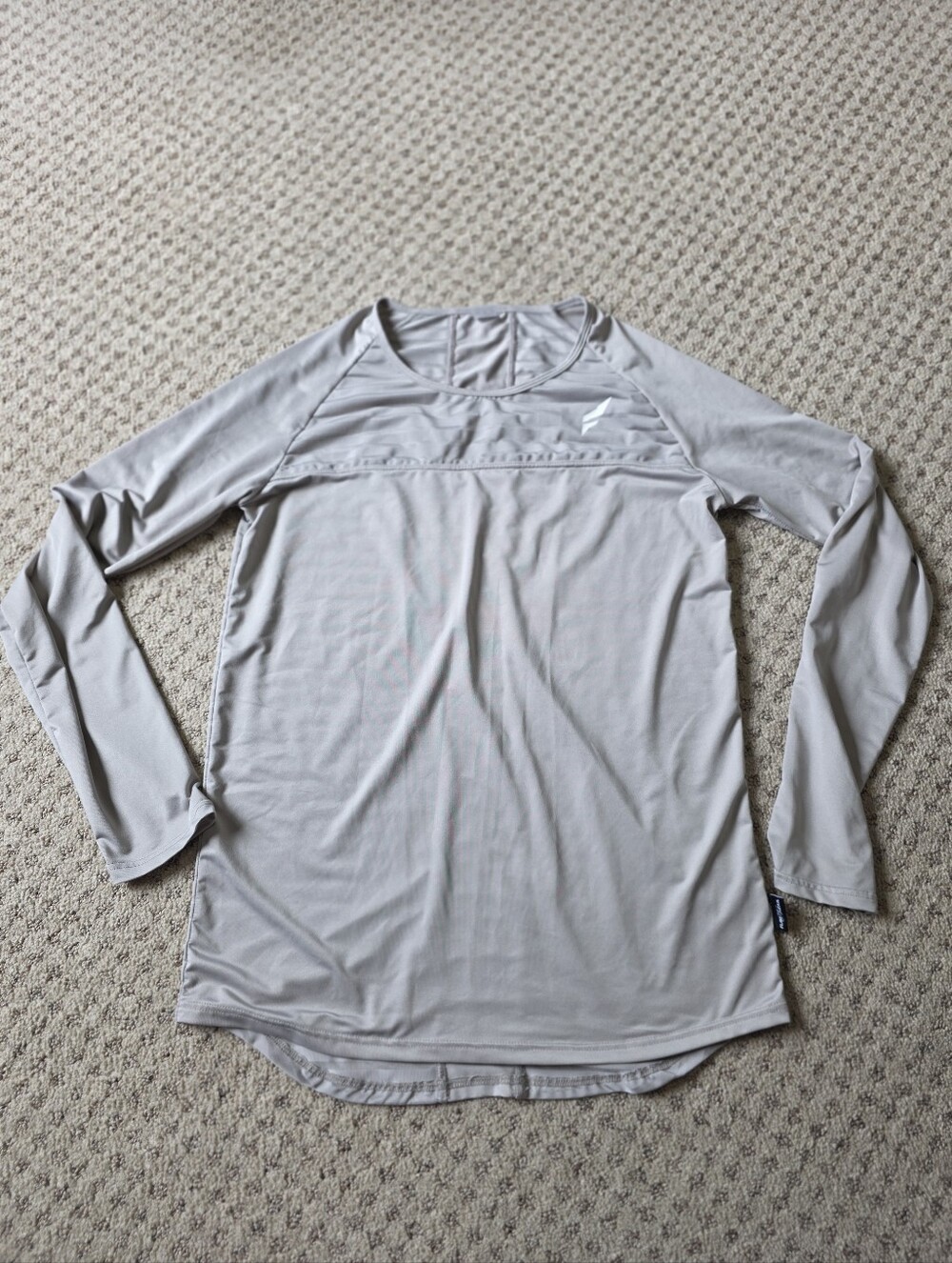 flag nor fail Light Gray Performance Long Sleeve Top